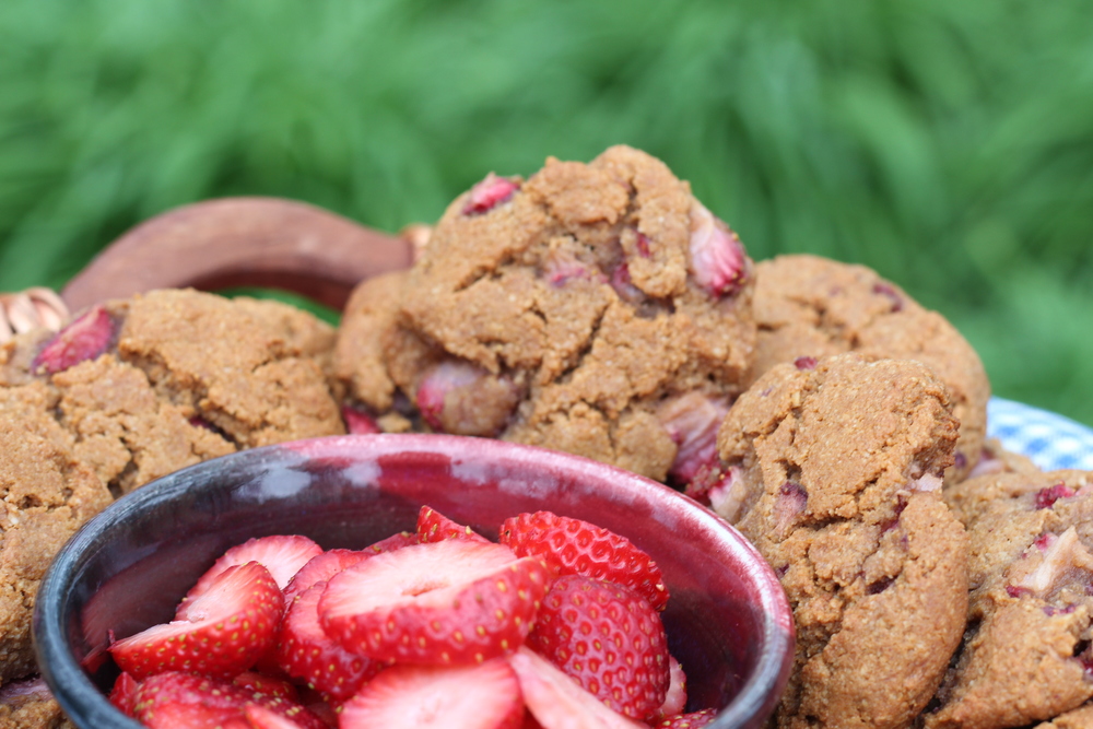 Peanut Butter and Strawberry Cookies